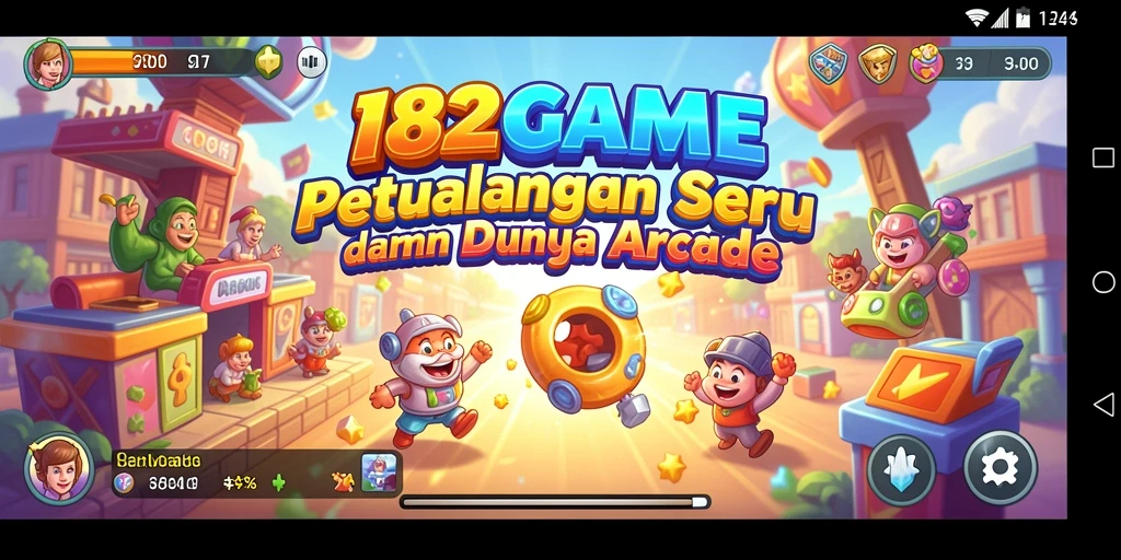 Tampilan gameplay seru dari 182GAME yang penuh warna.