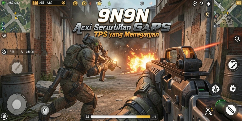 Screenshot menampilkan aksi epic dalam game TPS 9N9N.