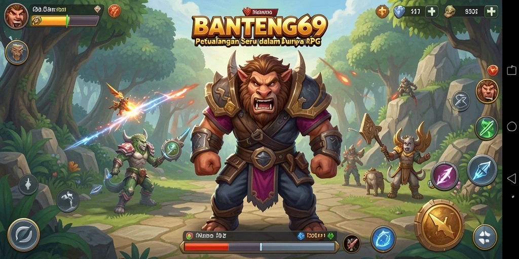 Gameplay BANTENG69 menampilkan aksi seru dengan karakter unik.