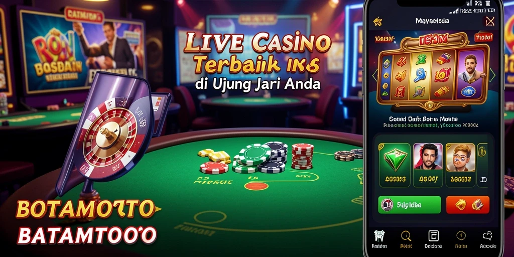 Tampilan gameplay Live Casino di BATAMTOTO dengan dealer langsung.