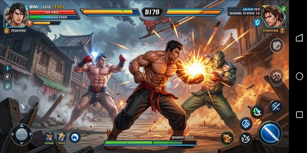 Tampilan gameplay BNI789 menampilkan aksi pertarungan yang seru dan mendebarkan.