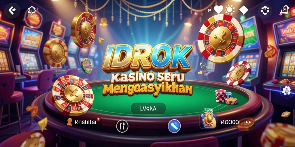 Tampilan gameplay menegangkan di aplikasi kasino IDROK.