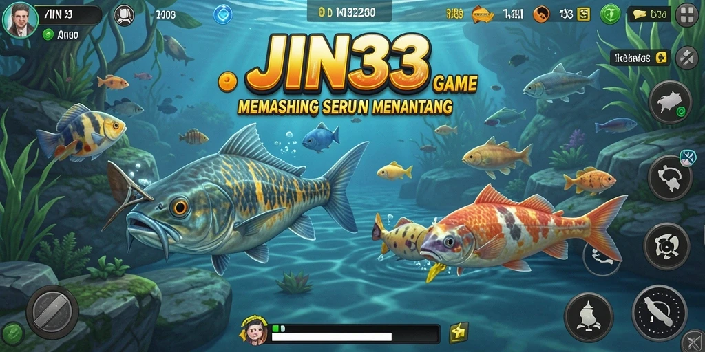 Tampilan gameplay JIN33 dengan suasana memancing yang menawan.