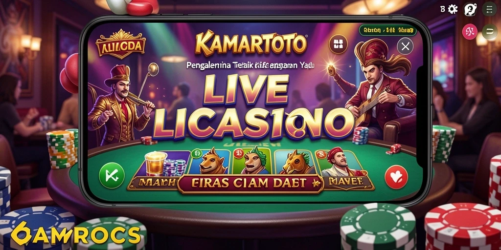 Tampilan menarik dari gameplay KAMARTOTO dengan dealer langsung.