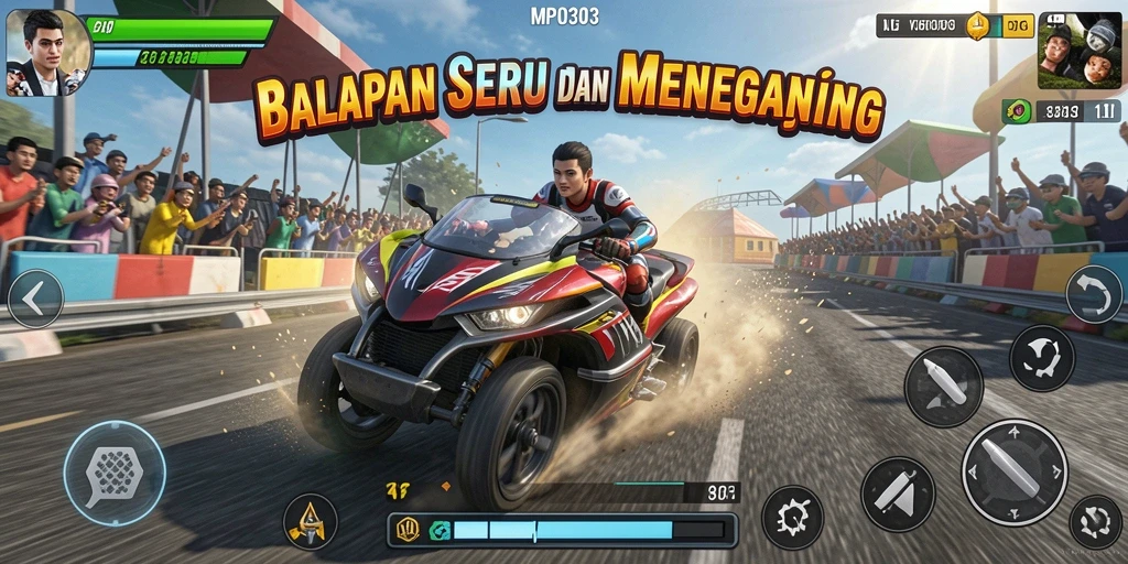 Gambar menampilkan aksi balapan spektakuler dalam MPO303.