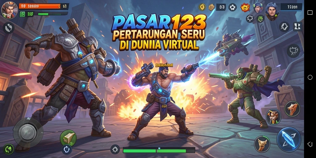 Tampilan pertarungan seru di PASAR123 dengan gameplay yang mendebarkan.