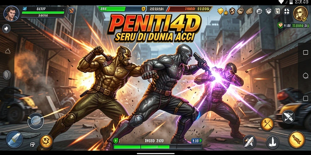 Tampilan utama gameplay PENITI4D dengan aksi mendebarkan yang seru.