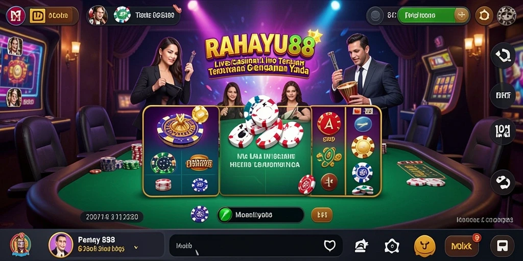Tampilan gameplay Live Casino yang memukau dan interaktif.