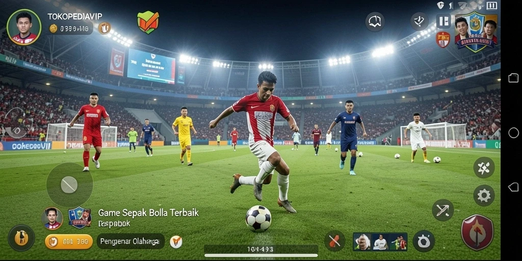 Tampilan gameplay seru dan intens di TOKOPEDIAVIP.
