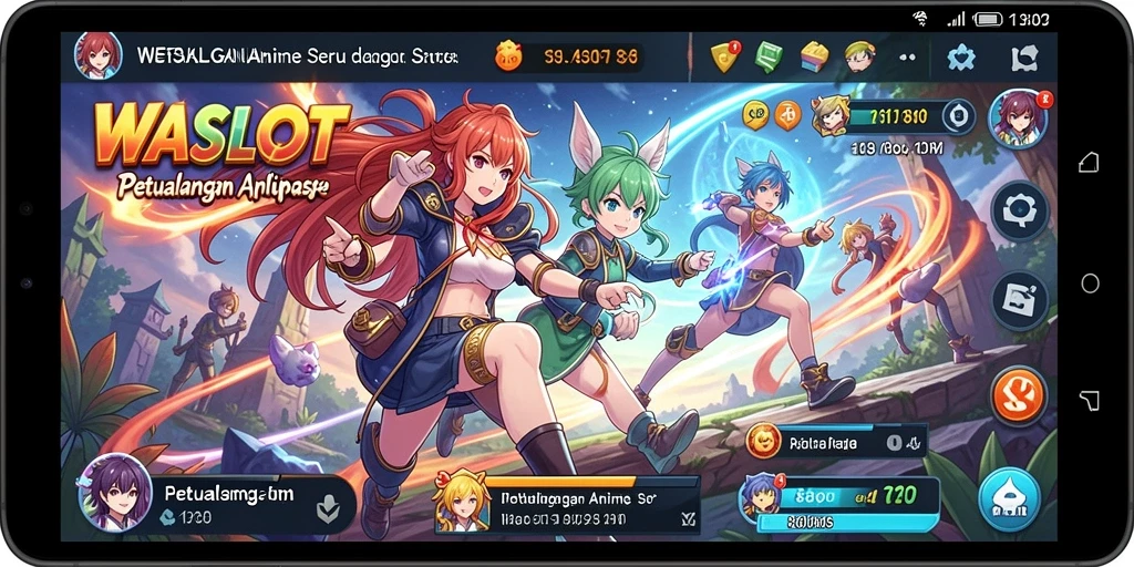 Tampilan gameplay WASLOT yang menggugah selera Anime.